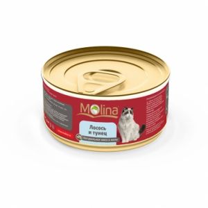 Консервы в желе для кошек Molina «Лосось и тунец»