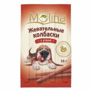 Жевательные колбаски для собак Molina «С уткой»