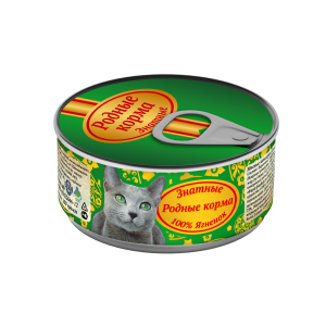 Консервы для кошек «Родные корма знатные с ягненком»