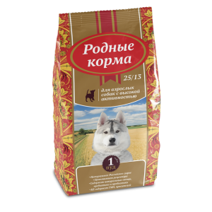 РОДНЫЕ КОРМА сухой корм для взрослых собак с высокой активностью