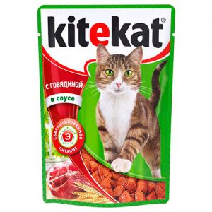 КОРМ ДЛЯ КОШЕК KITEKAT ГОВЯД В СОУСЕ КОНС. ПАУЧ