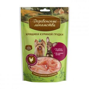 ЛАКОМСТВО ДЛЯ СОБАК ДЕРЕВЕНСКИЕ ЛАКОМСТВА ДЛЯ МИНИ-ПОРОД ХРЯЩИКИ КУРИНОЙ ГРУДКИ