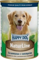 Влажные корма Happy Dog Линия Natur Телятина с овощами