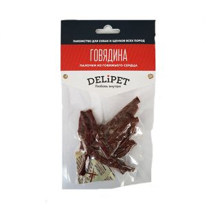 ЛАКОМСТВО ДЛЯ СОБАК DELIPET ПАЛОЧКИ ИЗ ГОВЯЖЬЕГО СЕРДЦА