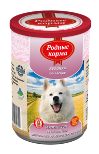 Родные корма Консервы для собак «курочка по-елецки»